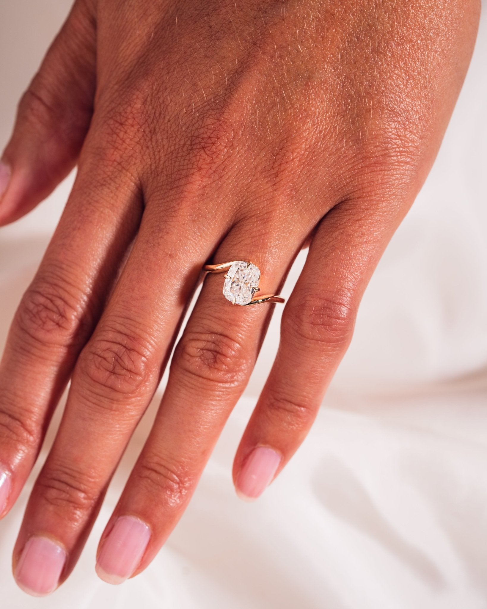 Cushion Hidden Halo Lab Grown Diamond Engagement Ring